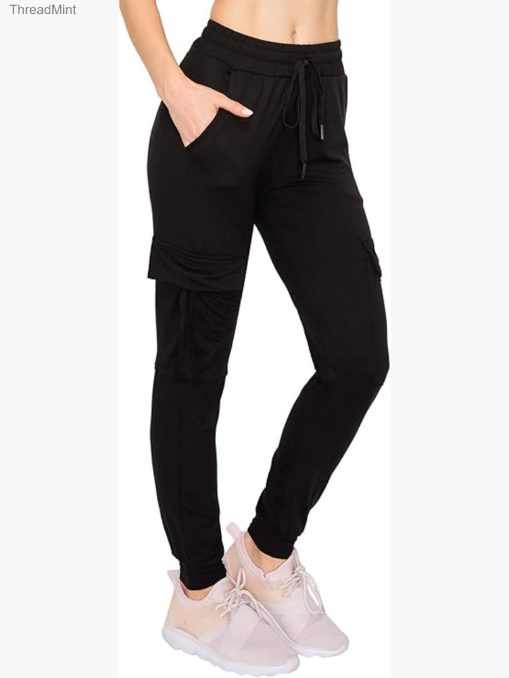 Women's Cargo Jogger Pants Soft Street Casual Sweatpants Drawstring